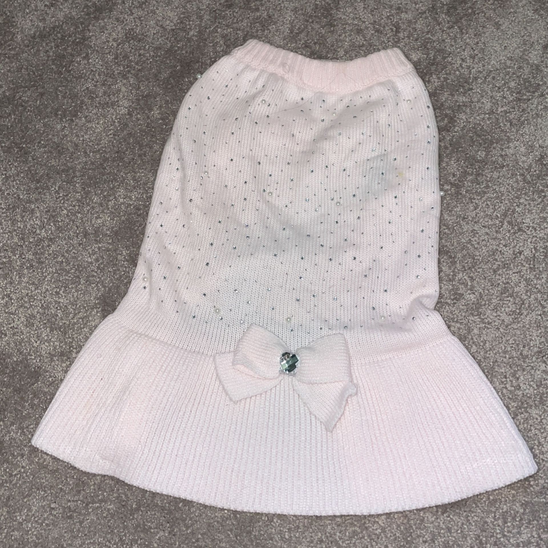 Large Pink Sweater Dress For Doggy