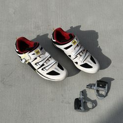 Mavic Cycling Road Bike Shoes and Cleats Clips