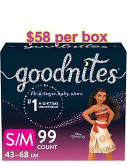 Goodnites size S/M for girls