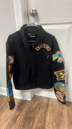 EPTM Black Patch Zip-Up Jacket Size Small