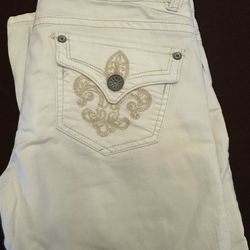 White Democracy Cropped Women’s Jeans Size 6