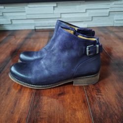 JAFA Leather Ankle Boots Sz 40 US 9 Women Purple Ankle Boots