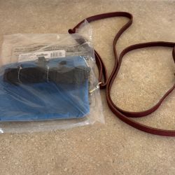 Dog Treat Pouch And Leather Leash
