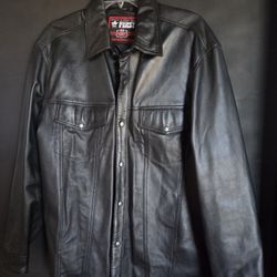 Leather Jacket Mens XXL