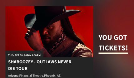 Shaboozey concert 9/8- price includes both