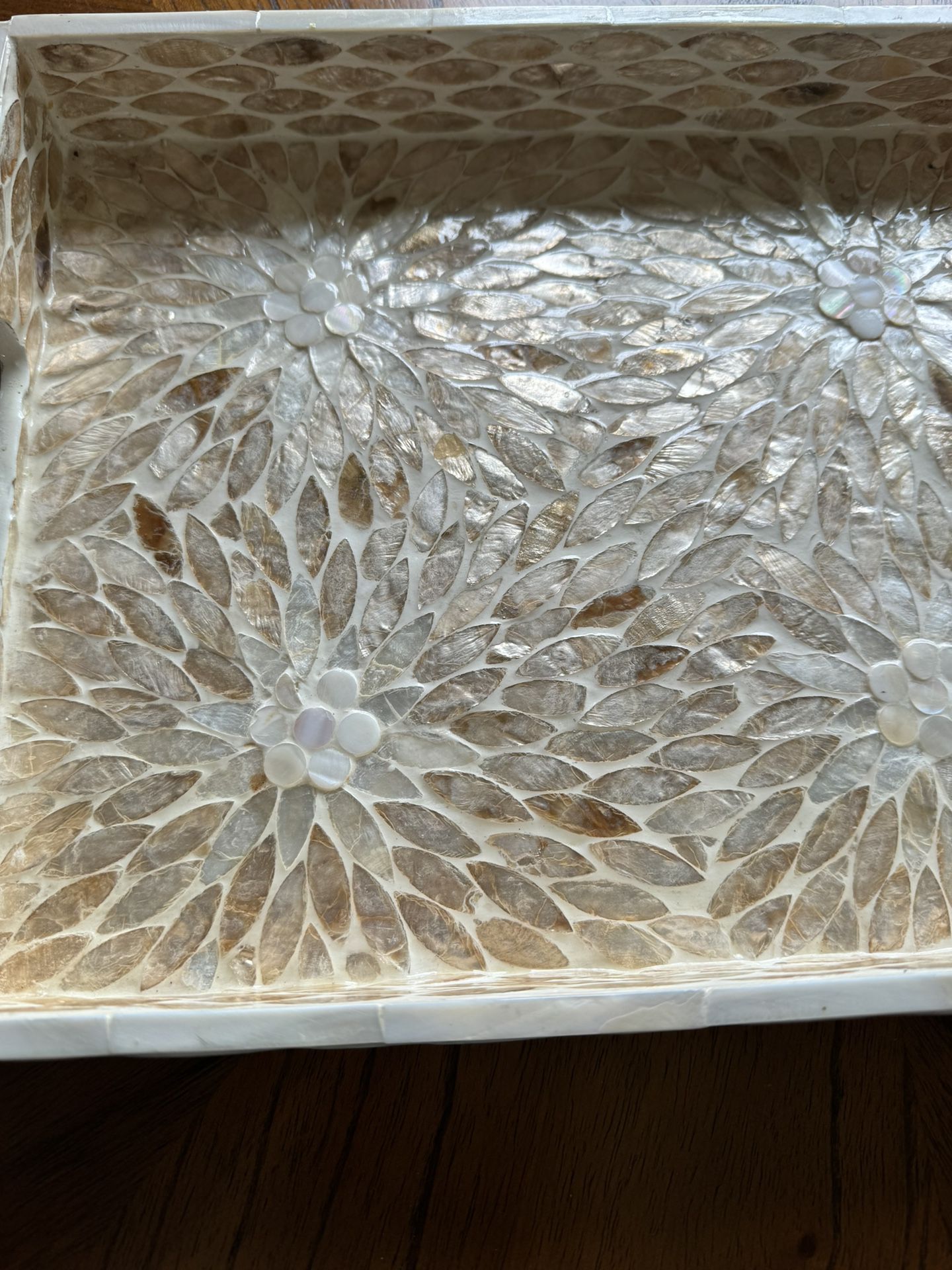 Mother Of Pearl Tray In Like New Condition 