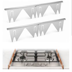 Stove Gap Covers Stainless Steel 2 Pairs,