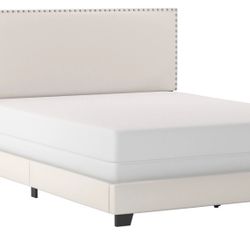 Brand New Queen Bed Faux Leather White