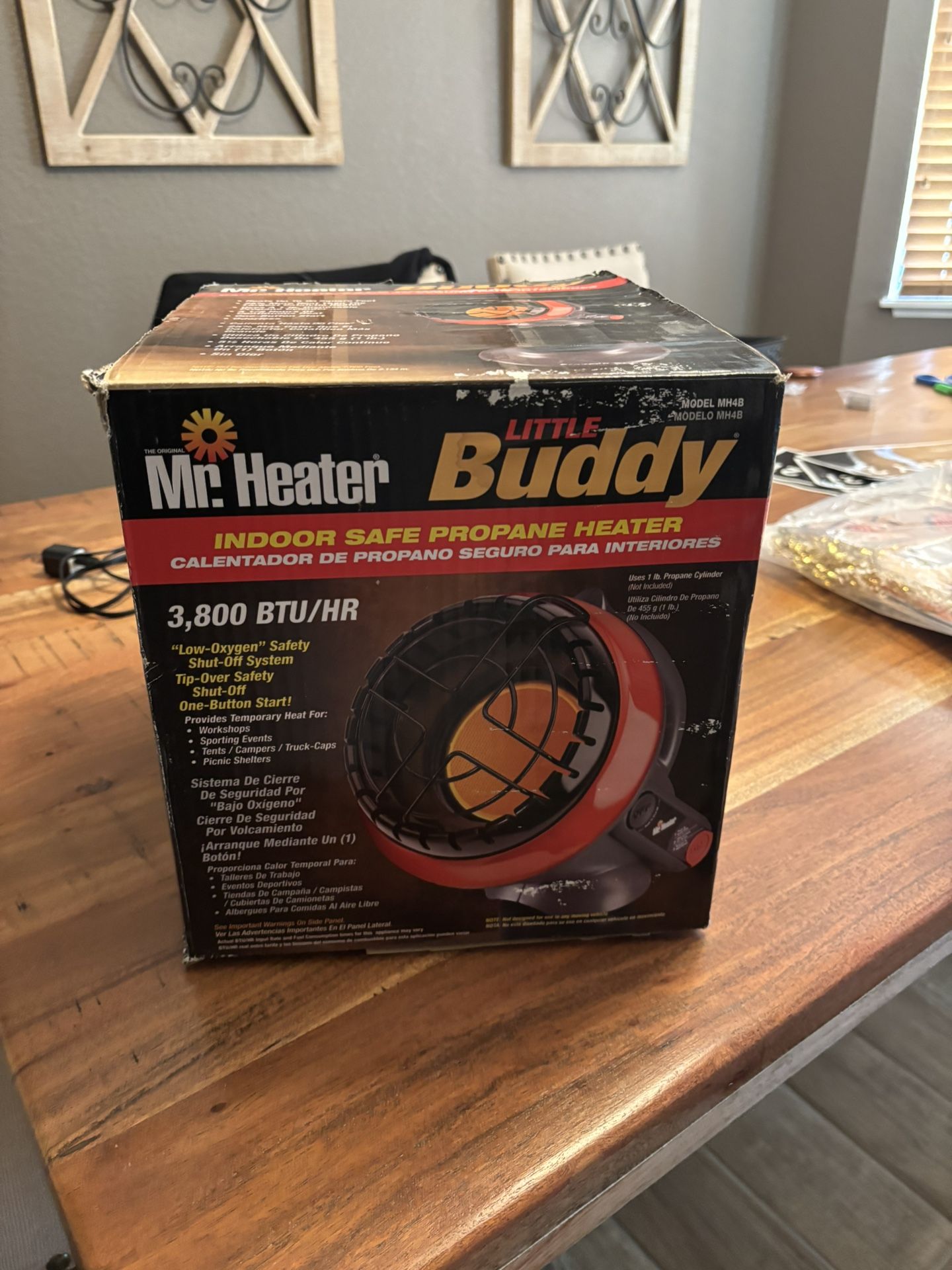 Mr Heater Little Buddy Radiant Space Heater 3800BTU Indoor/Outdoor MH4B