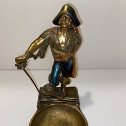 SWASHBUCKLER PIRATE Old Bronze-Clad Tray PAUL HERZEL 