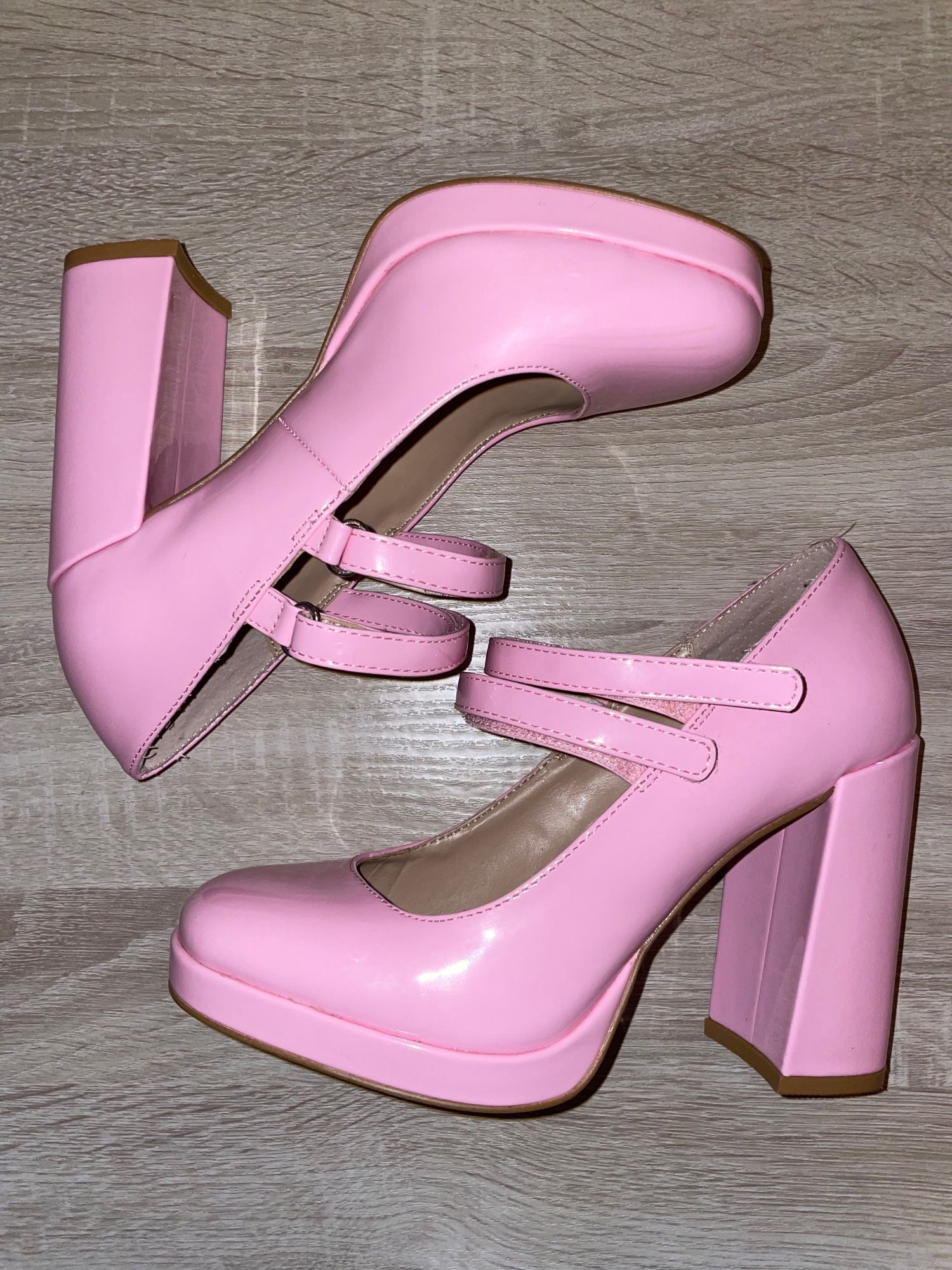 Pink Patent Steven Madden Heel