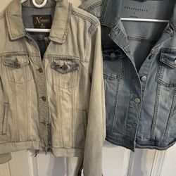 2  Medium Blue Jean Jackets 