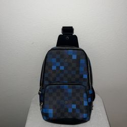 lv blue sling bag