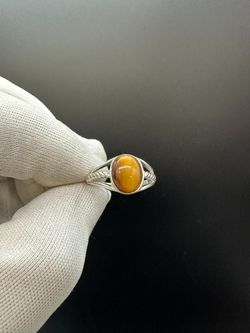 TIGER EYE SILVER RING #34092