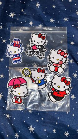 Hello Kitty Embroidered Iron-On Patches Set