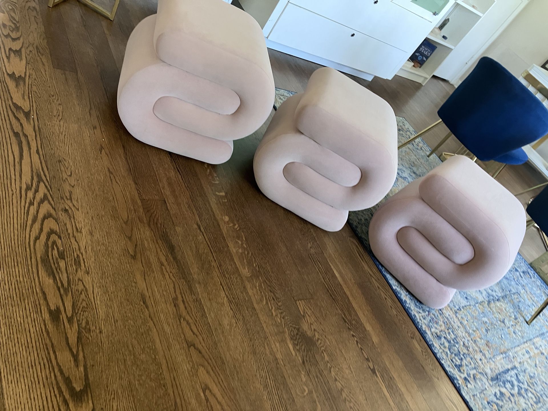 Pink Velvet Stools