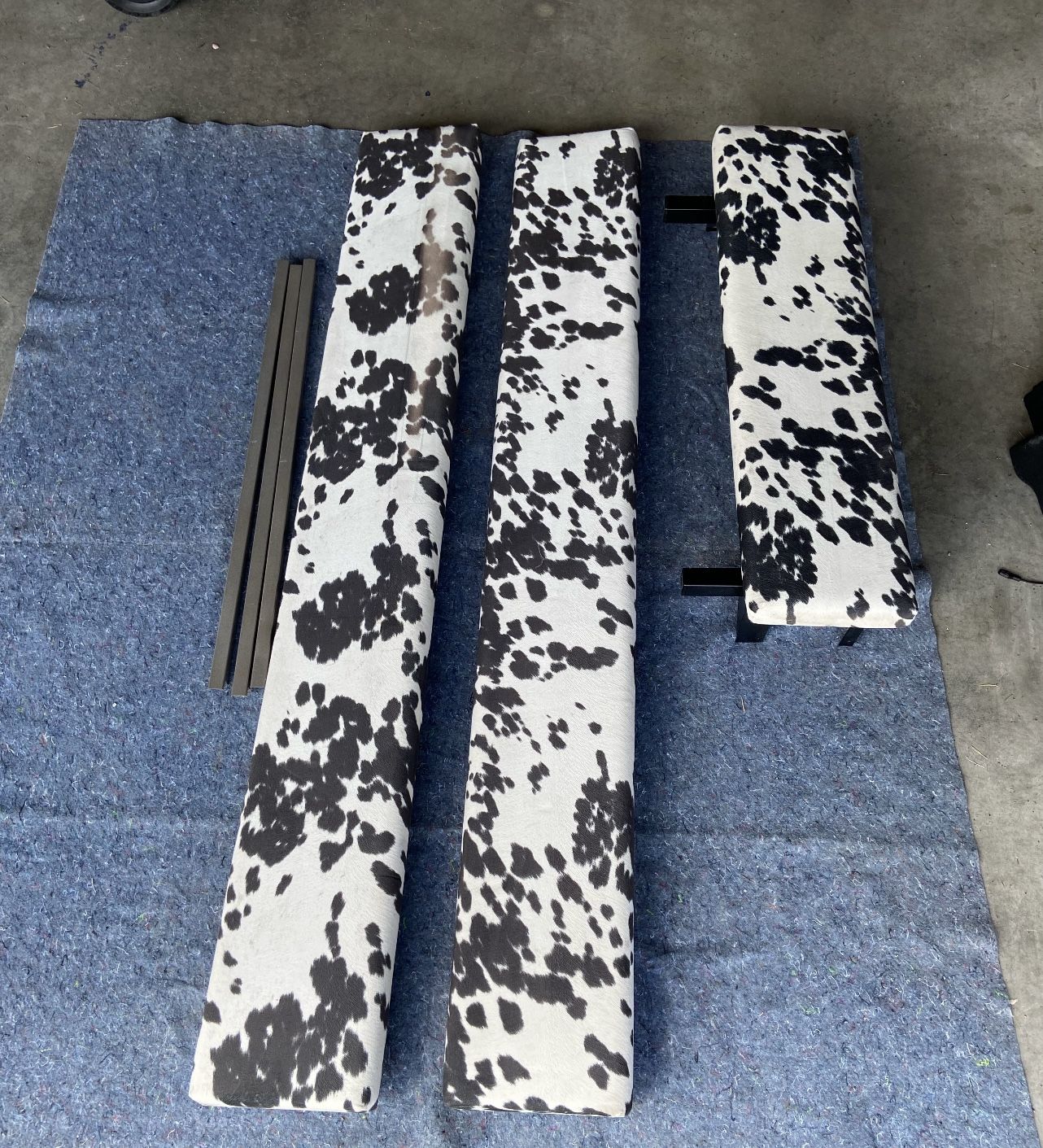 Cow Print Twin Bed - Headboard, Footboard And Rails $20