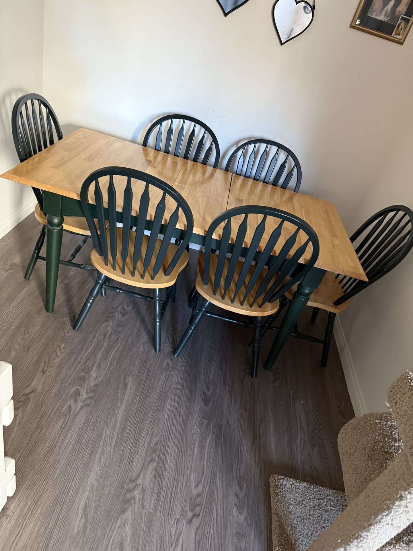 Like Brand New Wooden Dining Room Table Set With 6 Chairs