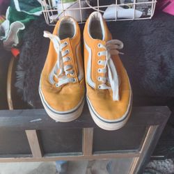Used Vans Shoes Neon Yellow/Orange Color 7.5