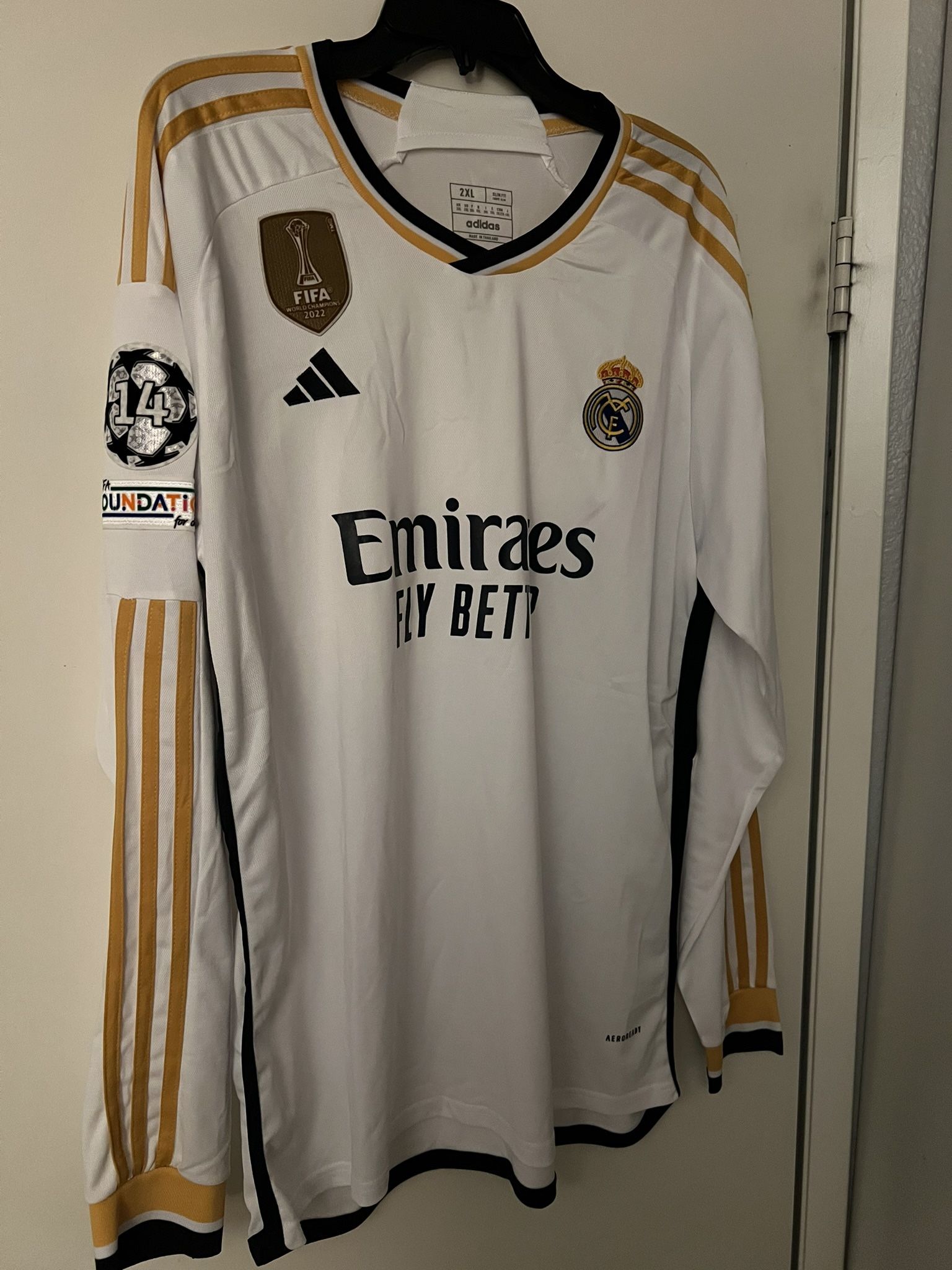 Real Madrid Adidas Jersey Long Sleeve (New) 2XL