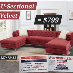 U Sectional Sofa With 2 Chase 