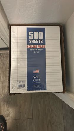 Norcom 500 Sheets College Ruled Notebook Paper