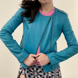 Rebecca Minkoff Lamb leather biker motorcycle jacket 