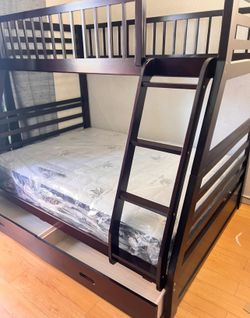 Litera Twin Y Full Size Nueva En Su Caja Incluye Colchones Y Cajones 