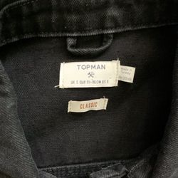 TOPMAN Black Denim Jacket 