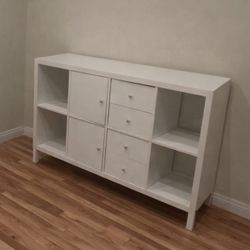 IKEA KALLAX Shelf Unit w/ Drawers, Doors & Base – White