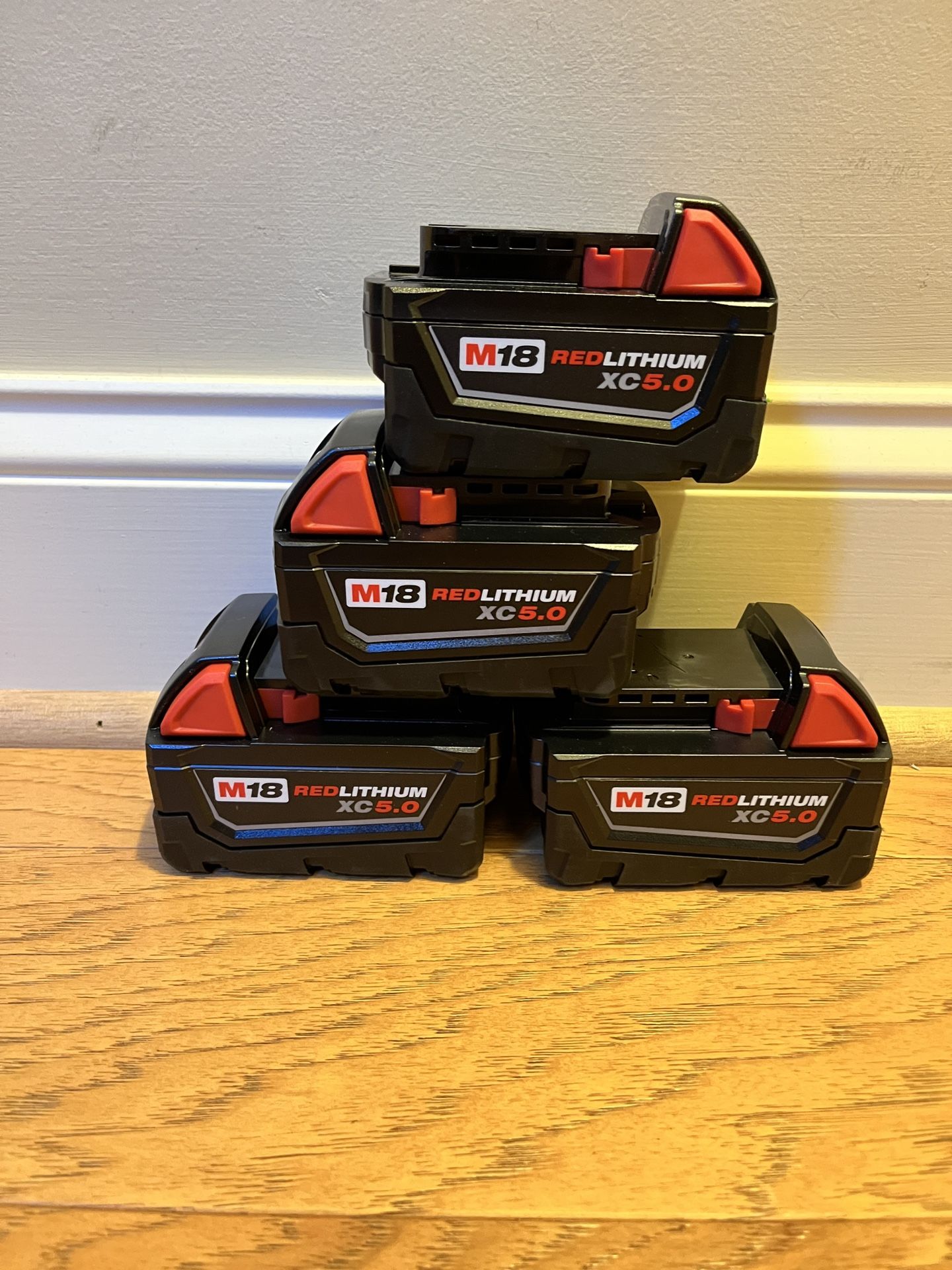 Milwaukee M18 18-Volt 5.0 Ah XC Extended Capacity Batteries (4 Batteries) -New-