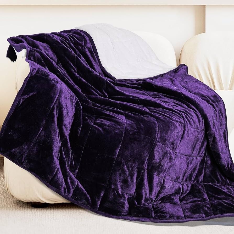 Alomidds Purple Weighted Blanket for Adult