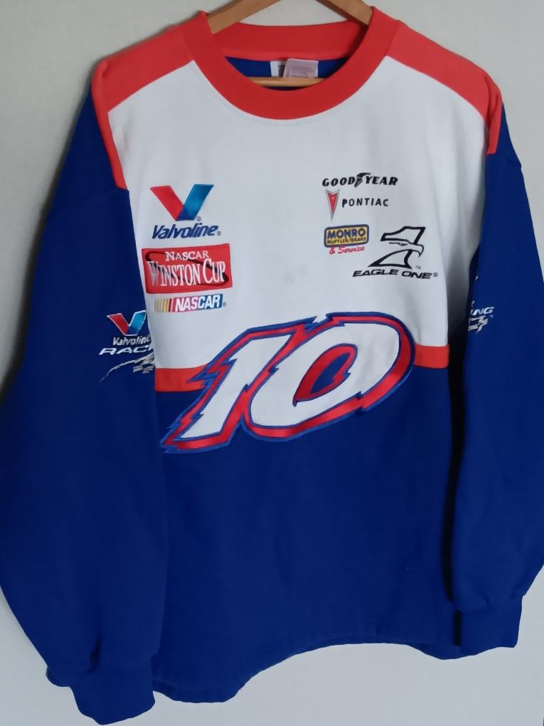 Vintage Valvoline #10 Racing Nascar Sweatshirt 2XL Racing Champions 