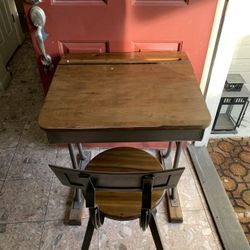 Vintage School Desk and Chair