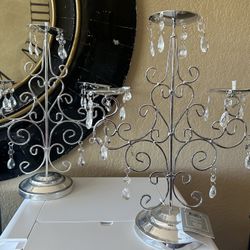 Silver Candle Holders 