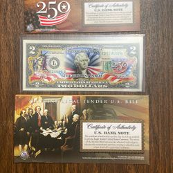 $2 Dollar Bill 1776-2026 Legal Tender USA