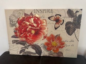 Floral Butterfly Canvas Art