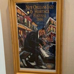 Framed Rockin’ to New Orleans (2006 Jazz Fest Poster)