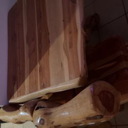 REAL handmade Oak Tree Wood Table 