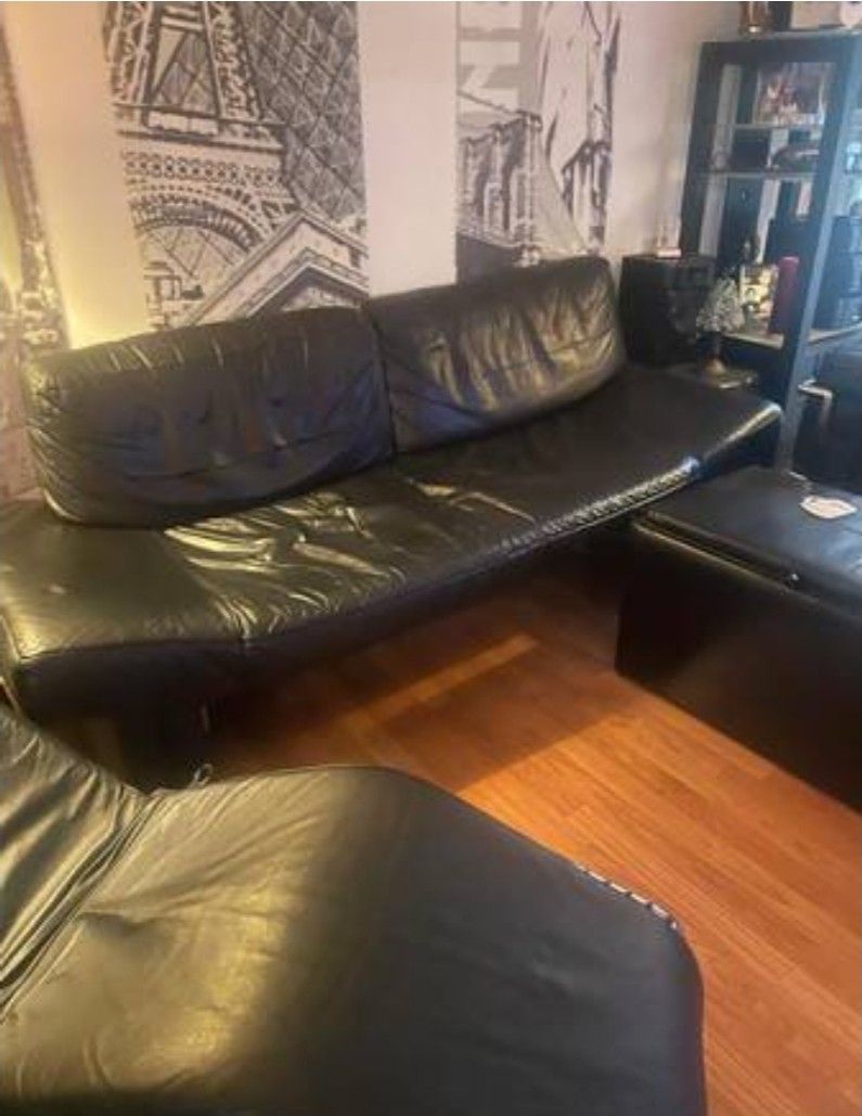 Black Leather Couch
