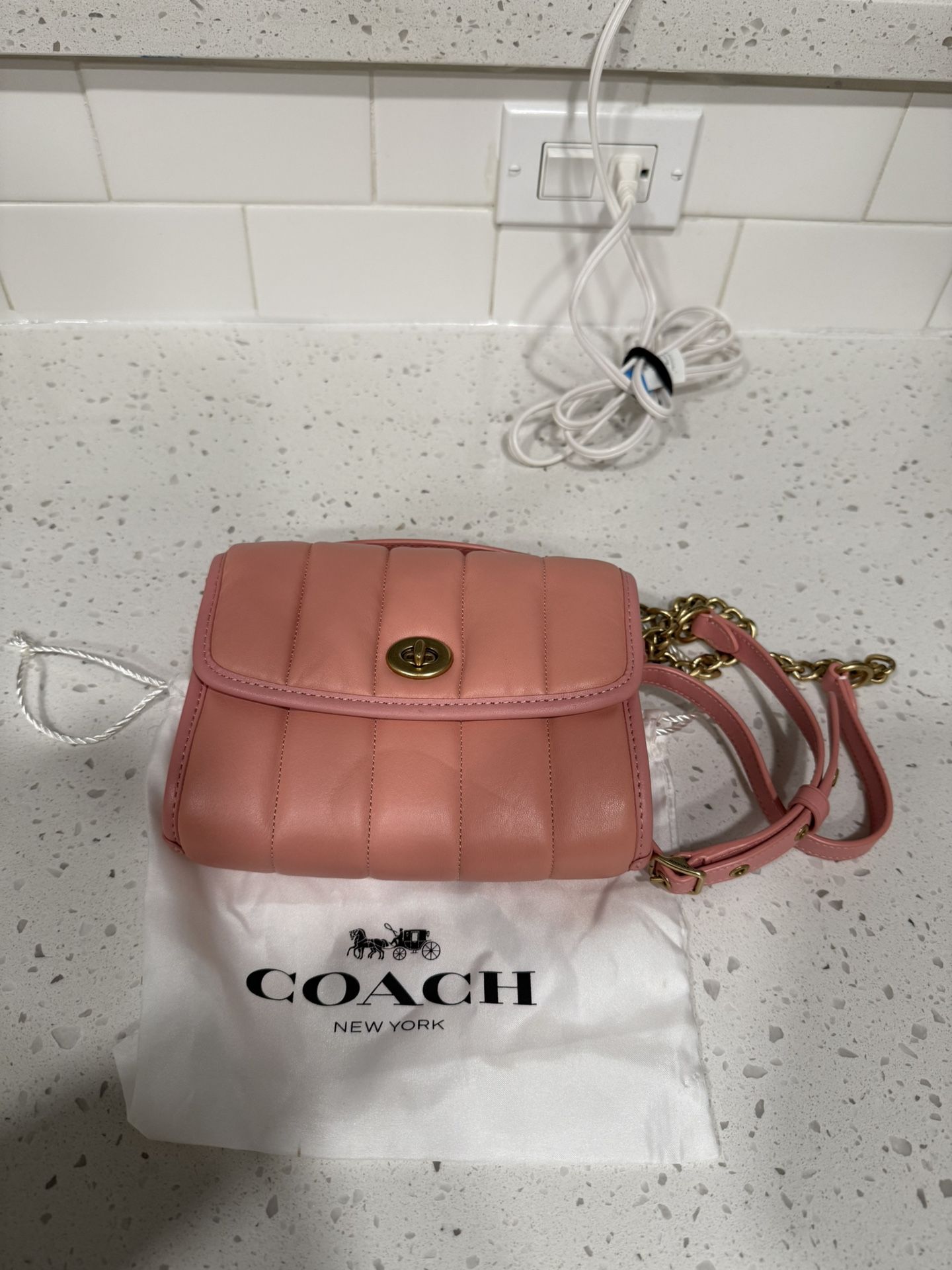 Coach Kip Turn Lock Pink 