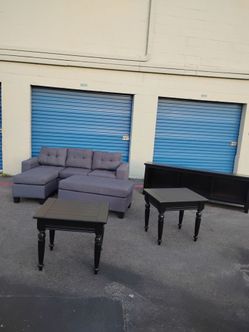 Sectional sofa couch side table tv stand - delivery available