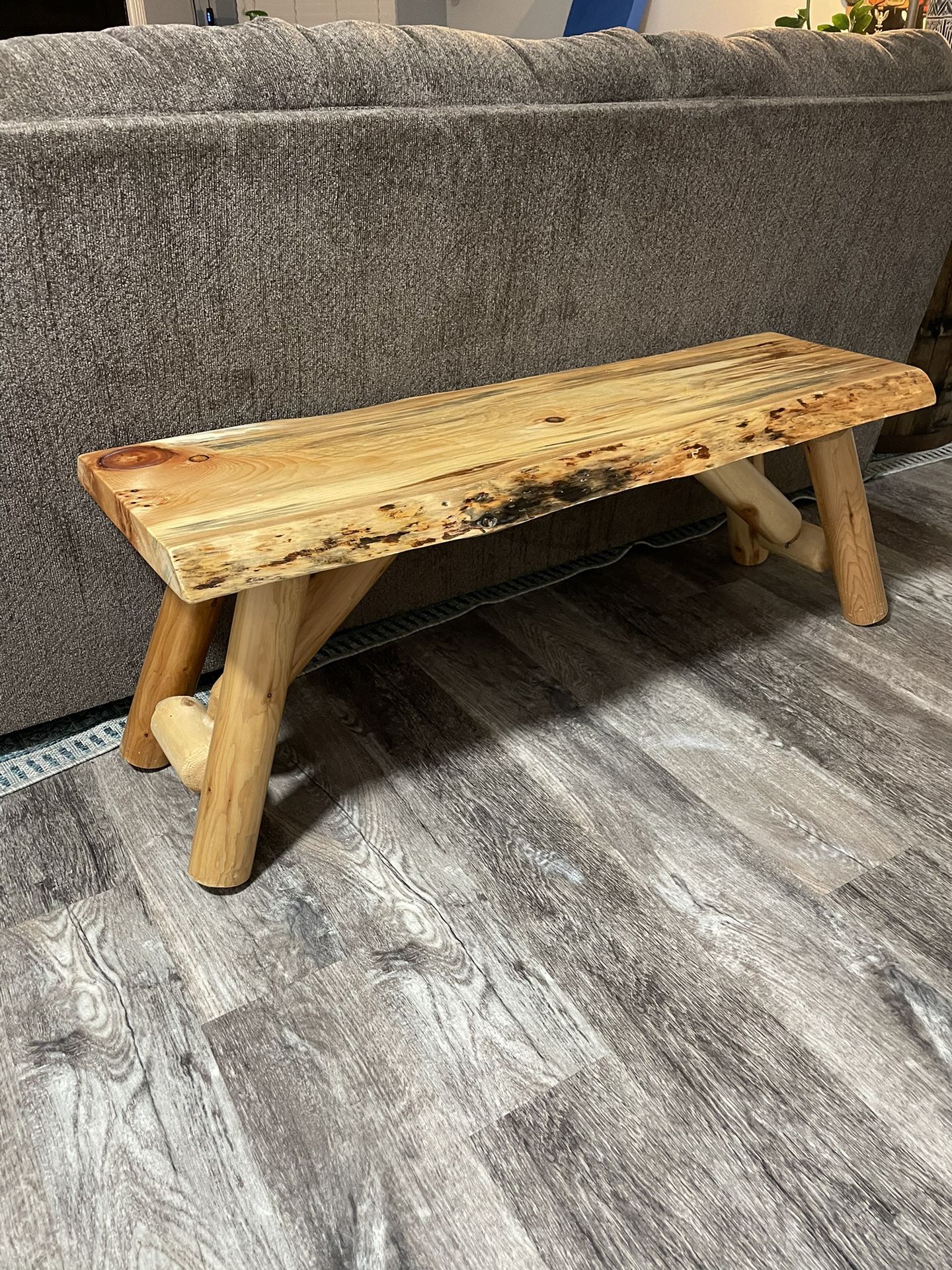 Reclaimed Raw Wood Coffee Table