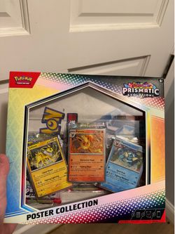 Prismatic evolution poster collection sealed new pokemon