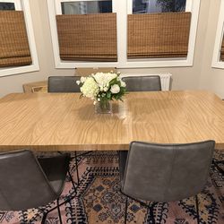 MCM Expandable Dining Table (50–70”) – Mid Century Modern Tapered Legs