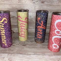 Glitter Name Tumblers 