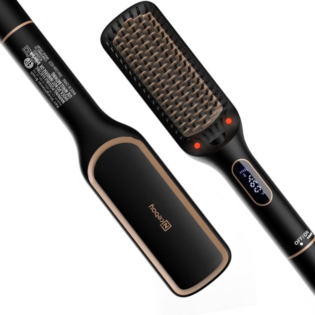 Hair Straightener Brush Electronic Styling Tool