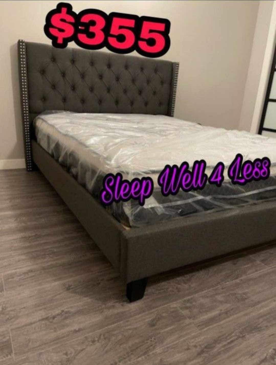 NEW QUEEN BED👸IN STOCK🔥HABLO ESPANOL‼️INFO⬇️⬇️