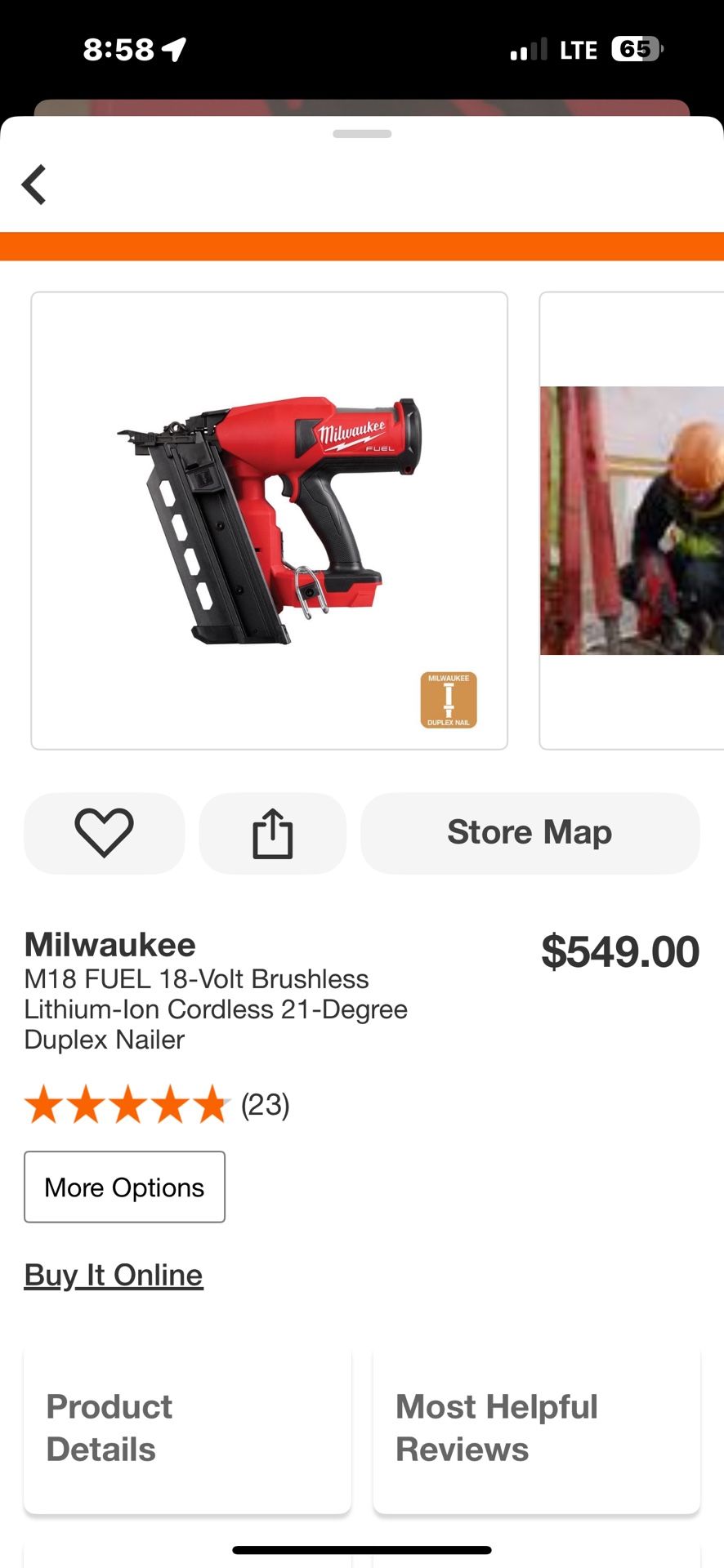 Cordless 21-Degree Duplex Nailer