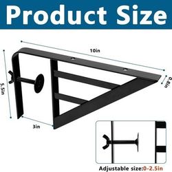 NEW 2 Shelf Brackets Deck Fence Pool Round & Oval Shaped 0-2.5Inch Frame